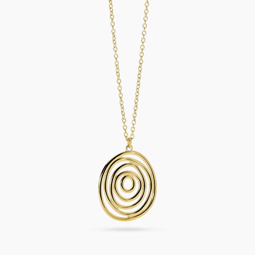 Kidult Collana Acciaio Gold Pendente Vortice