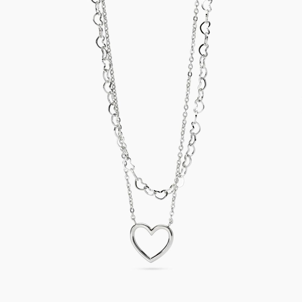 Kidult Collana 2 Fili Acciaio con Cuore