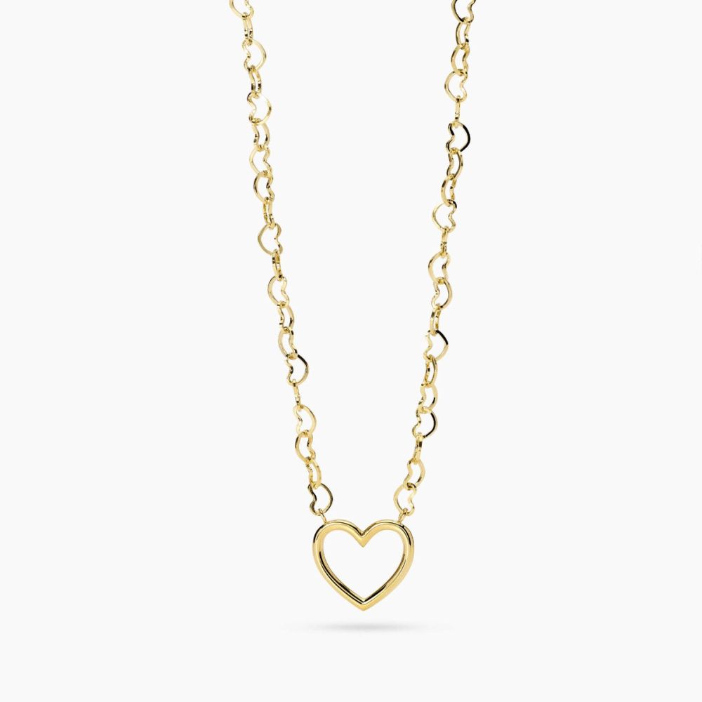 Kidult Collana Acciaio Gold con Cuore
