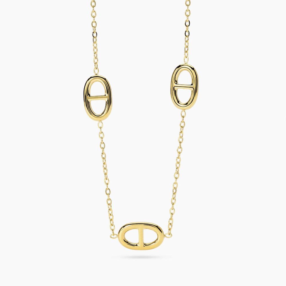 Kidult Collana Acciaio Gold con Staffe