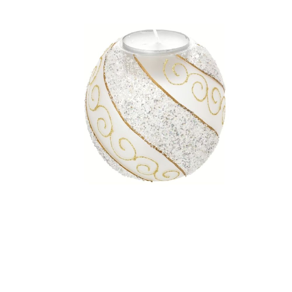 Bagutta Sfera Glitterata Oro e Tealight