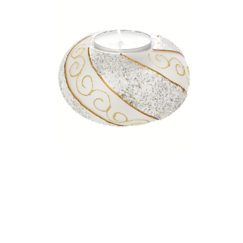 Bagutta Sfera Glitterata Oro e Tealight