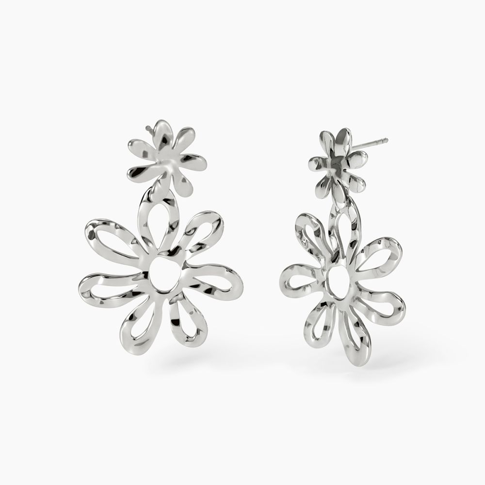 Kidult Orecchini Acciaio con Fiori Style