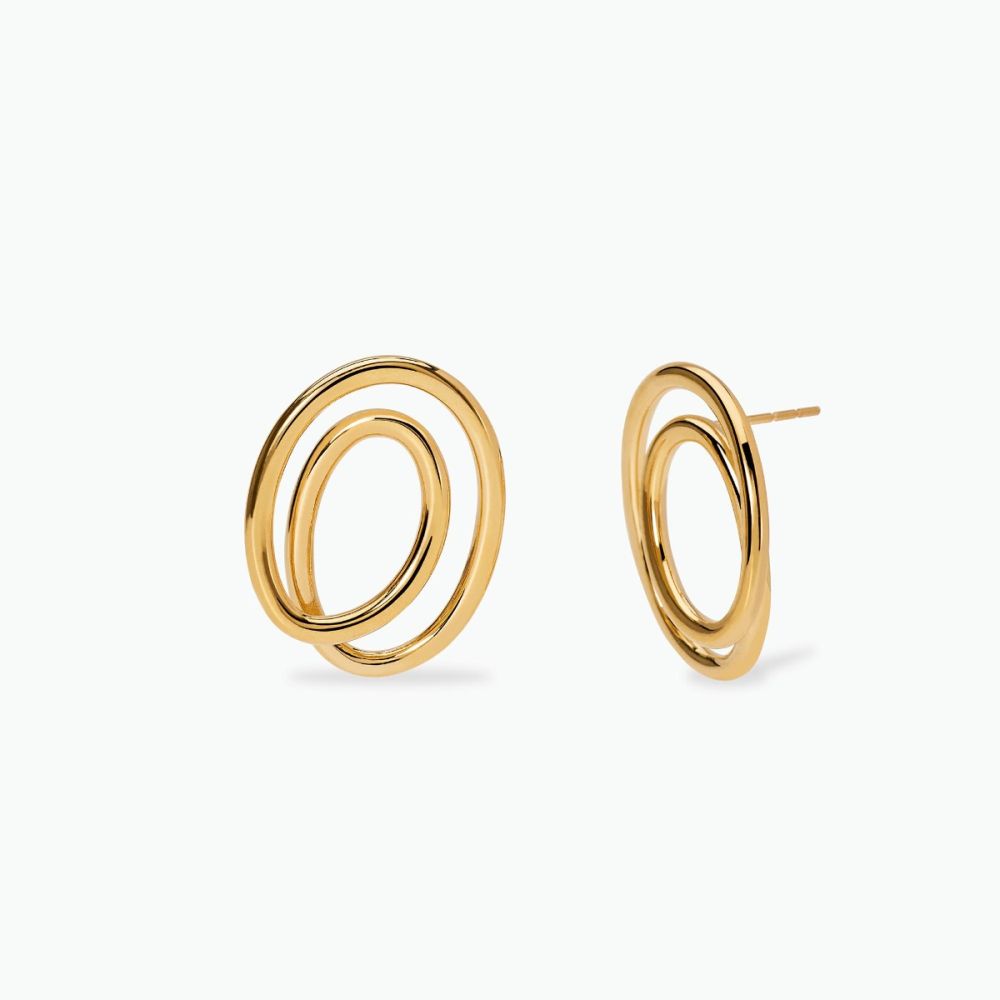 Kidult Orecchini Acciaio Gold con Spirale