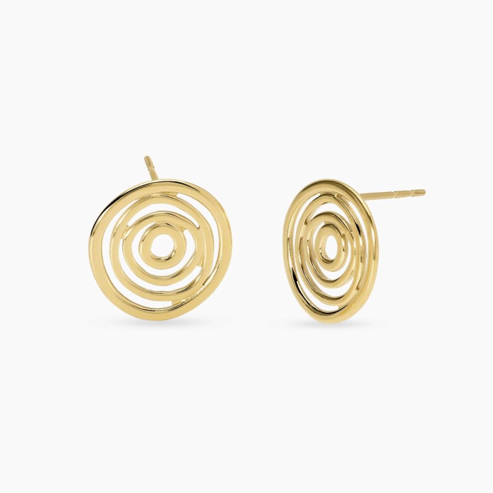 Kidult Orecchini Vortice Acciaio Gold