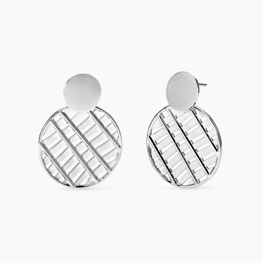 Kidult Orecchini Tondi  Acciaio Pendente Cerchio