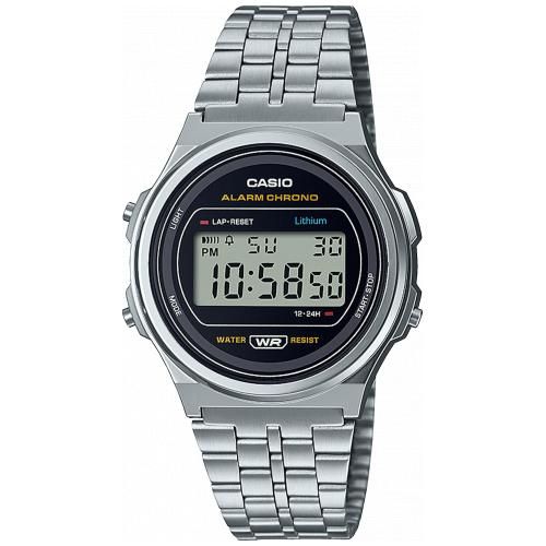 Casio Orologio Vintage Unisex Digitale Multifunzione Cod. A171WE-1AEF