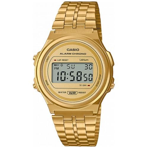 Casio Orologio Vintage Unisex Digitale Multifunzione Cod. A171WEG-9AEF