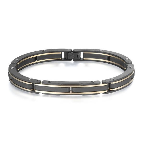 Brosway Bracciale Uomo Acciaio Pdv Nero e Gold Doha