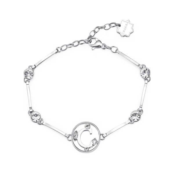 Brosway Bracciale Donna Acciaio Lettera C e Cristalli Chakra