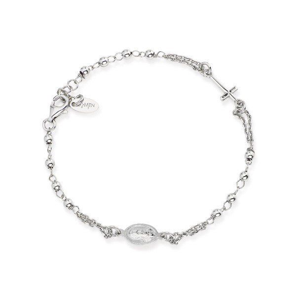 Amen Bracciale Donna Rosario Argento Rodiato