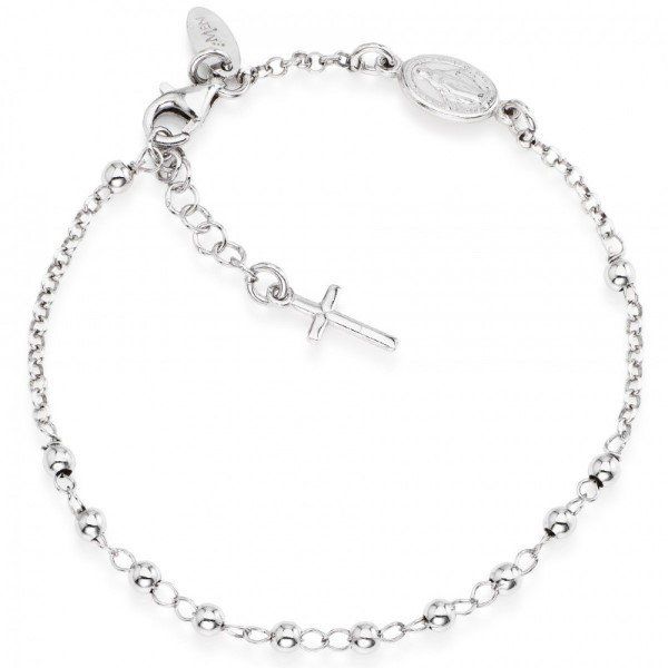 Amen Bracciale Donna Rosario Argento Rodiato