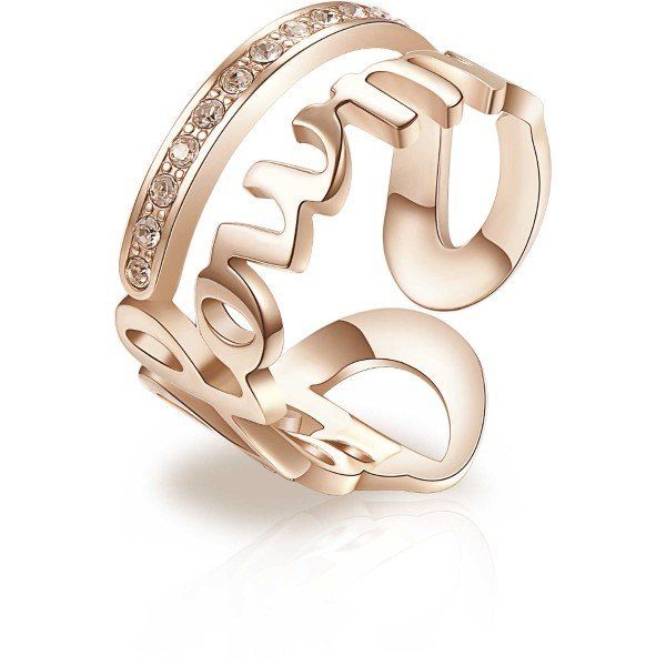 Brosway Anello Donna Acciaio Rosè Follow Me Mis.14 Script