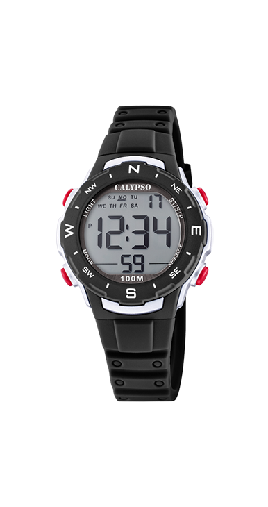 K5801 6 Calypso Orologio Bambino Gomma Digitale Stainless