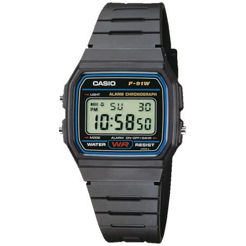 Casio Orologio Unisex Resina Digitale Multifunzione  Cod. F-91W-1YEG