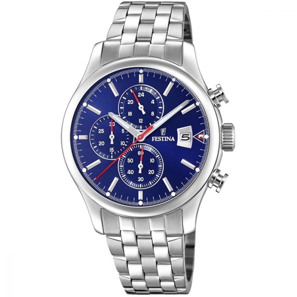 Festina Cronografo Uomo Acciaio Quadrante Blu