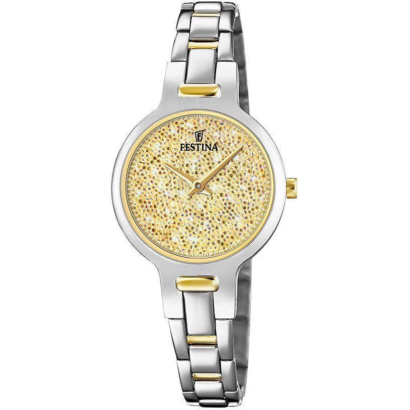 Festina Orologio Donna Acciaio Solo Tempo Swarovski Gold