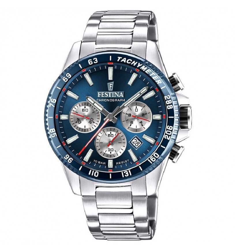 Festina Cronografo Uomo Acciaio Quadrante Blu