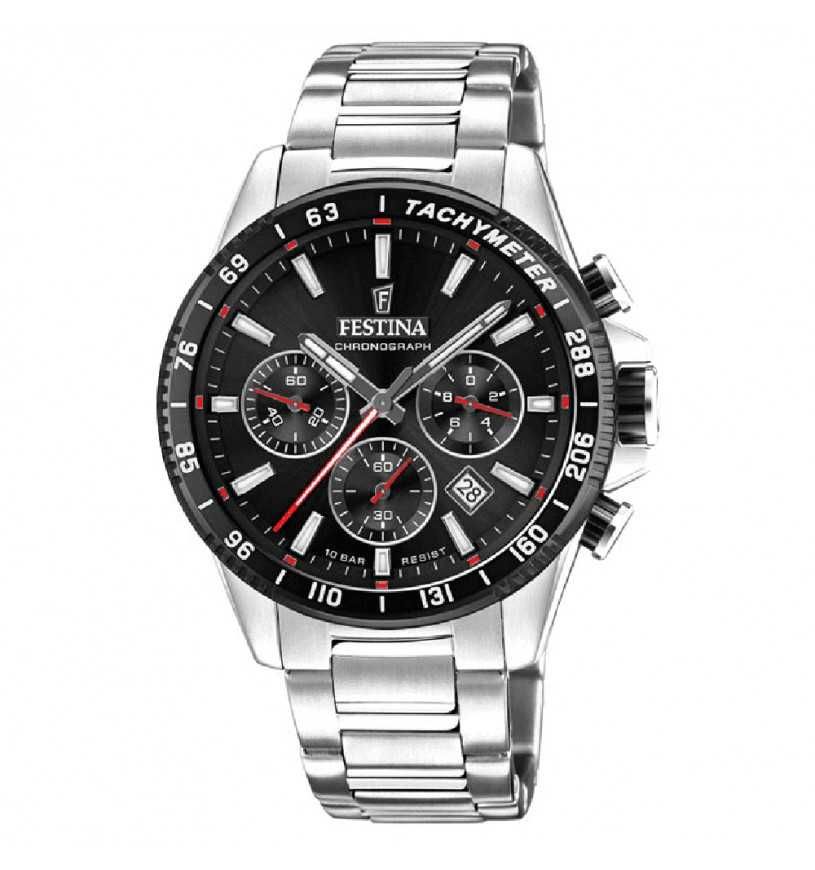 Festina Cronografo Uomo Acciaio Quadrante Nero