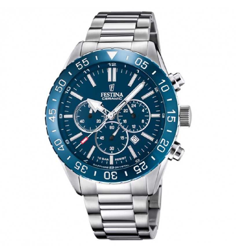 Festina Cronografo Uomo Acciaio Quadrante Blu