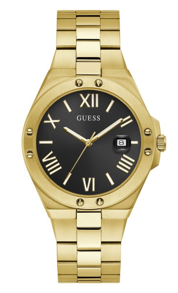 Guess Solo Tempo Uomo Acciaio Gold Perspective