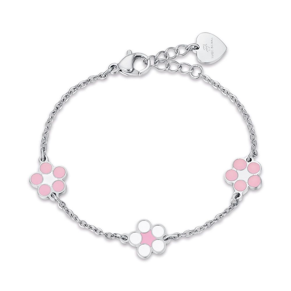 Luca Barra Kids Bracciale Bambina Acciaio Fiori