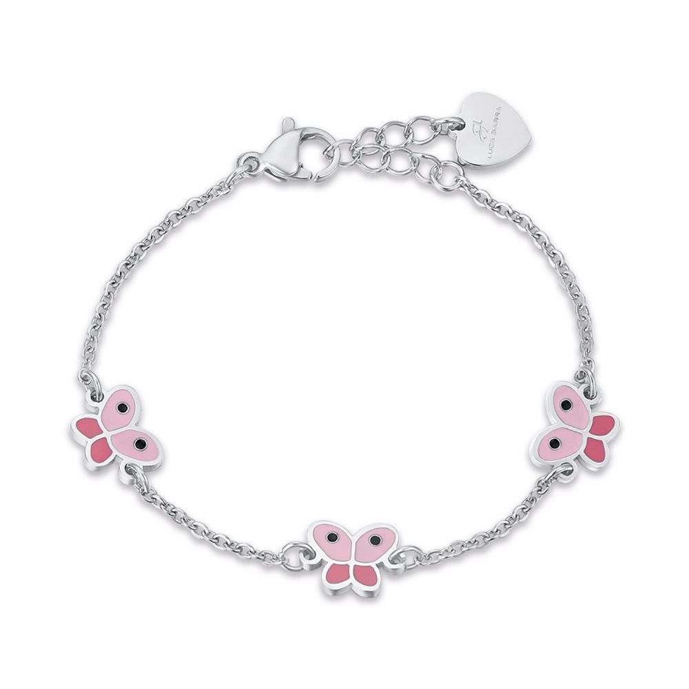 Luca Barra Kids Bracciale Bambina Acciaio Farfalle