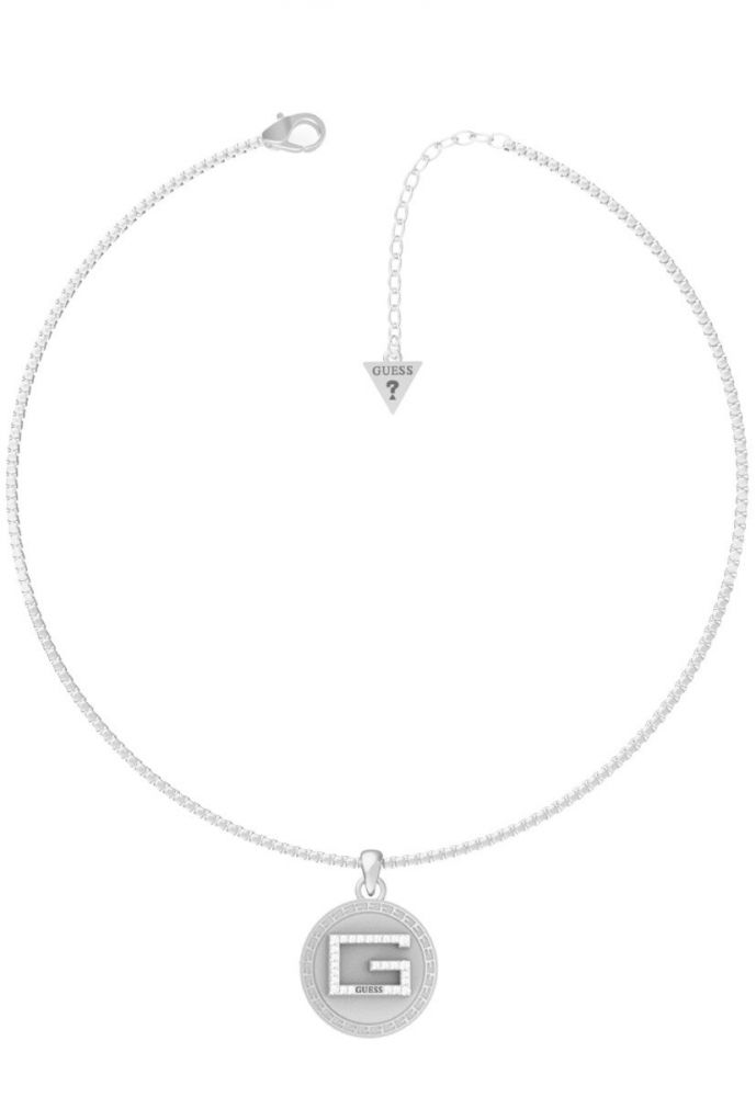 Guess Collana Donna Acciaio Pendente Tondo Logo G