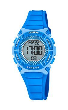 Calypso Orologio Unisex Gomma Digitale Multifunzione Azzurro