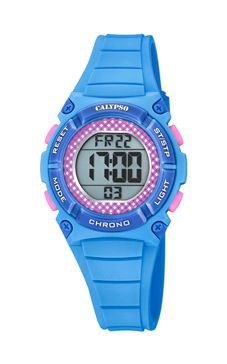 Calypso Orologio Unisex Gomma Digitale Multifunzione Celeste