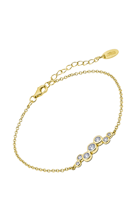 Lotus Bracciale Rigido Donna Argento Gold 7 Zirconi