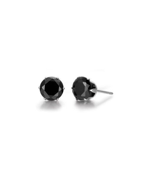 Luca Barra Orecchini Donna Acciaio Punto Luce Nero 7mm