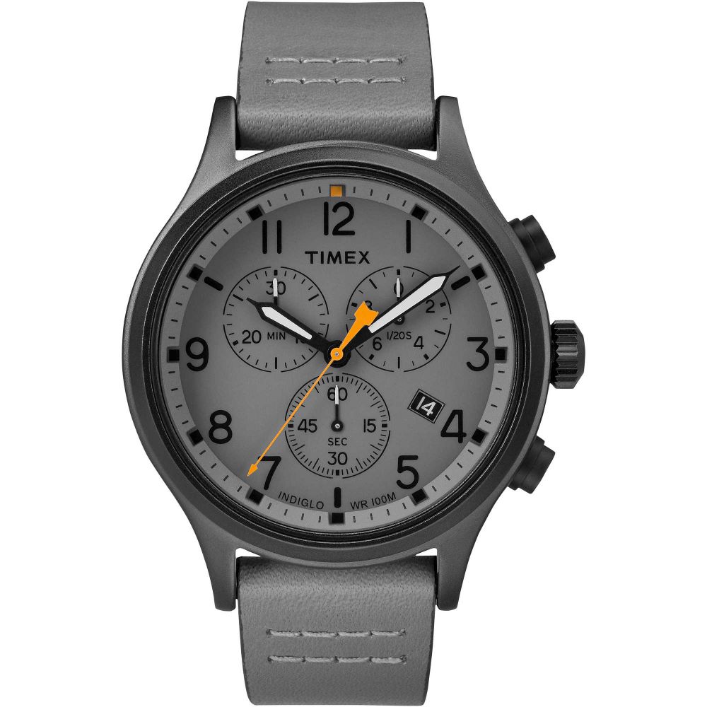 Timex Orologio Cronografo Uomo Acciaio e Pelle Allied