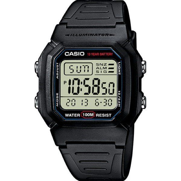 Casio Orologio Uomo Resina Digitale Multifunzione Cod. W-800H-1AVES