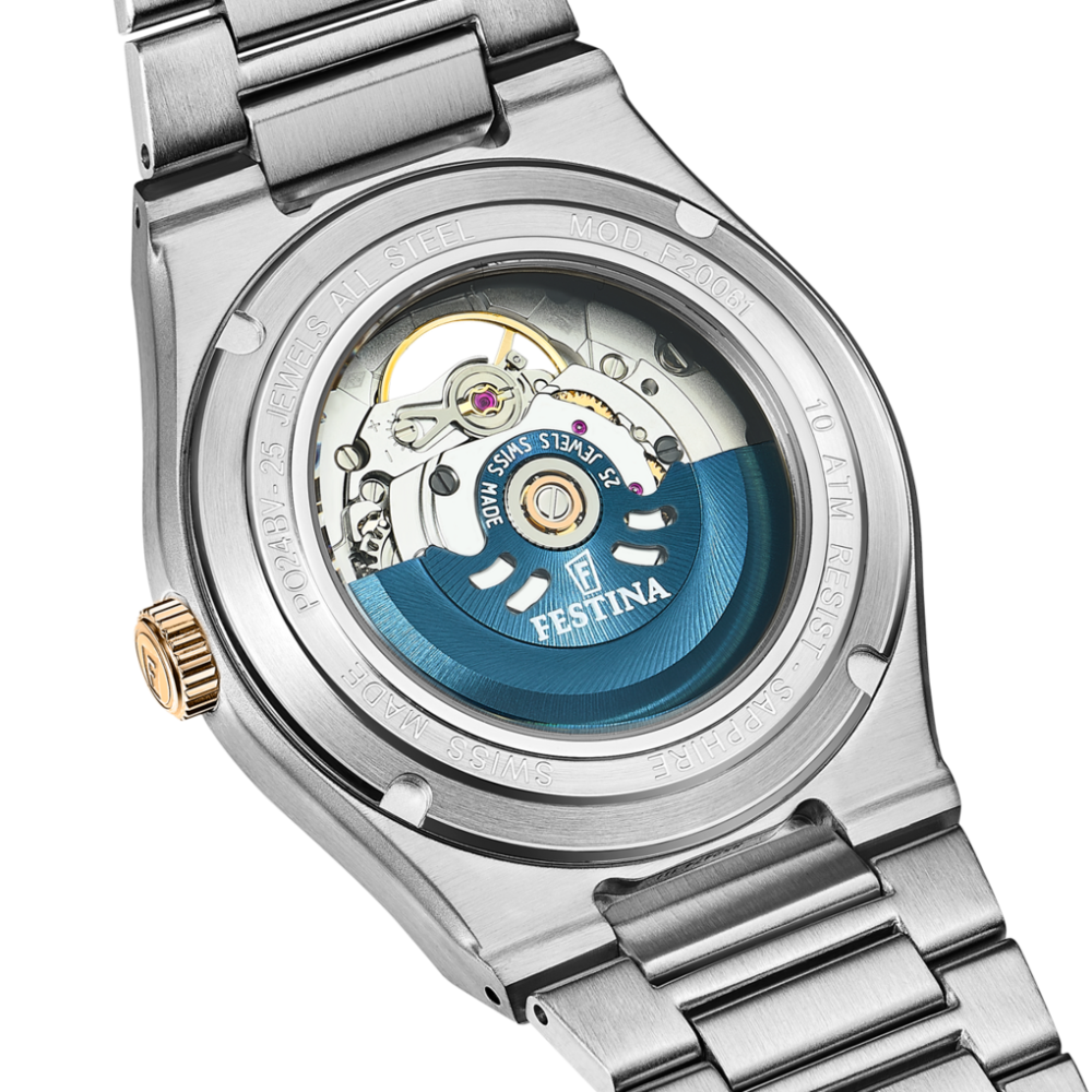Festina Orologio Solo Tempo Acciaio Bicolore Swiss Made