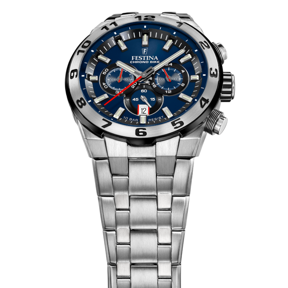Festina Orologio Cronografo Acciaio Quadrante Blu
