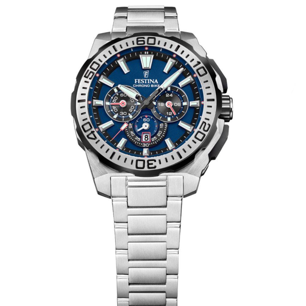 Festina Orologio Cronografo Acciaio Quadrante Blu