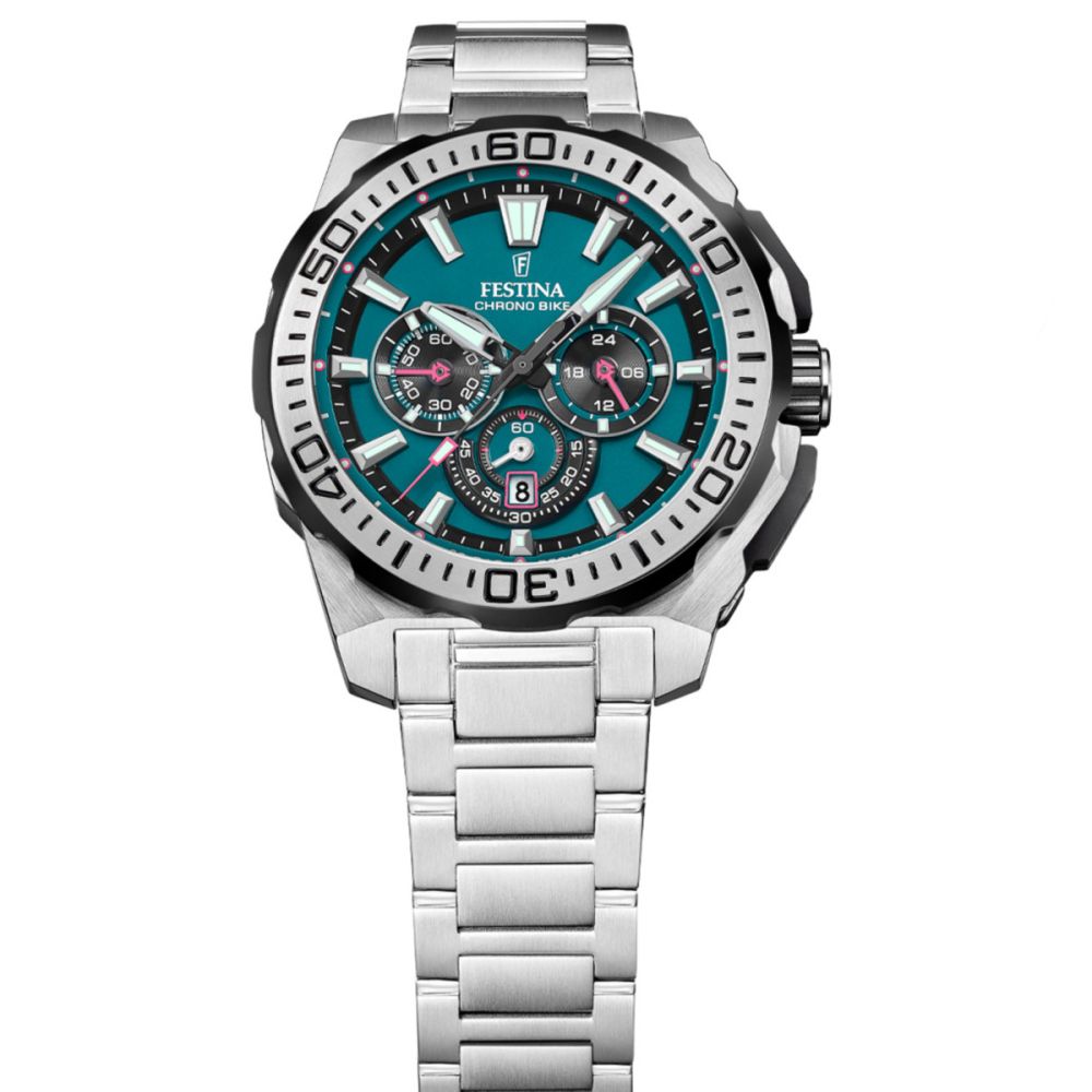 Festina Orologio Cronografo Acciaio Quadrante Verde