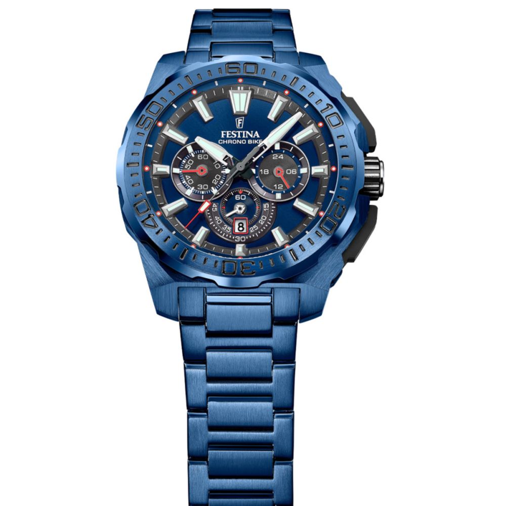 Festina Orologio Cronografo Acciaio Blu Quadrante Blu