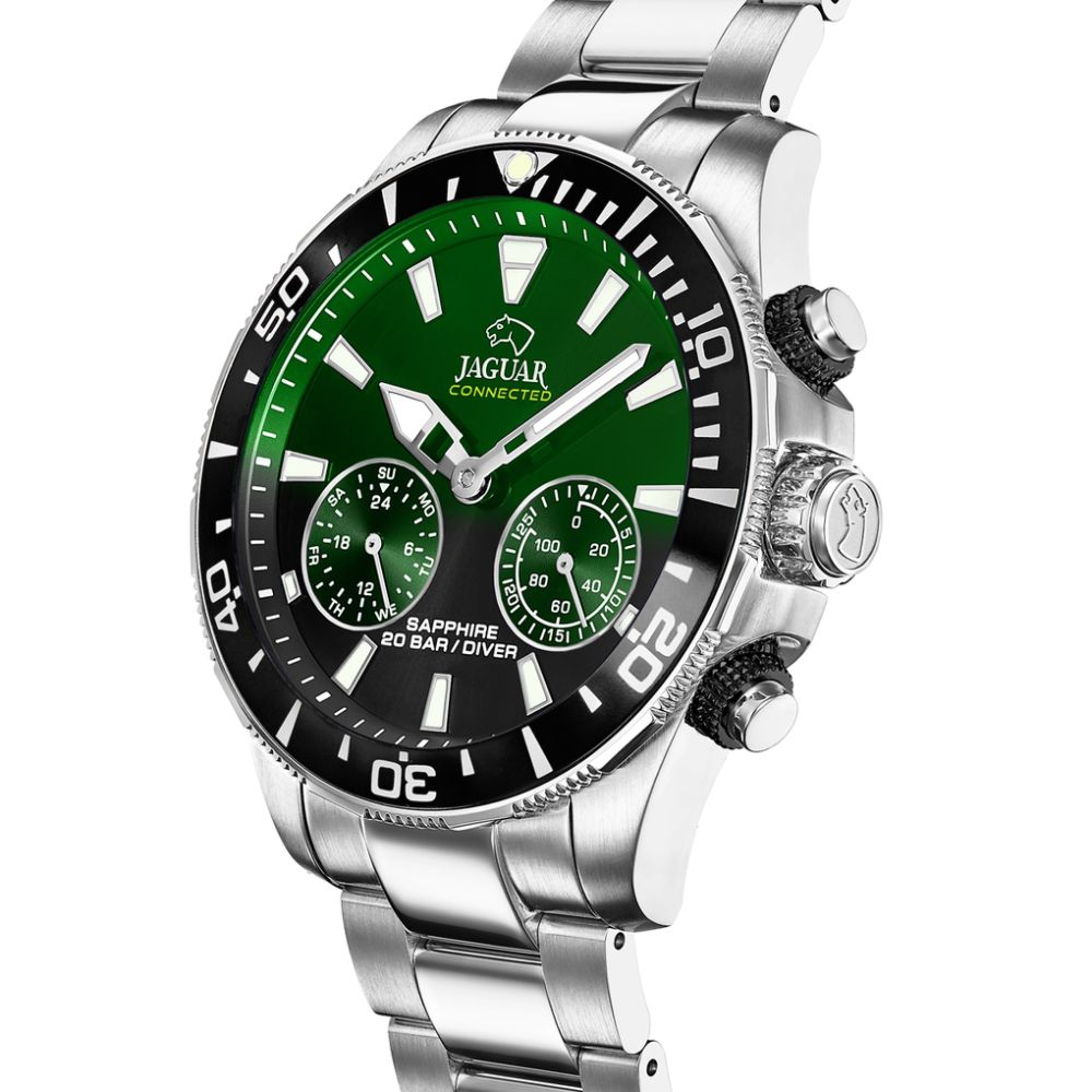 Jaguar Orologio Connected Uomo Acciaio Quadrante Verde