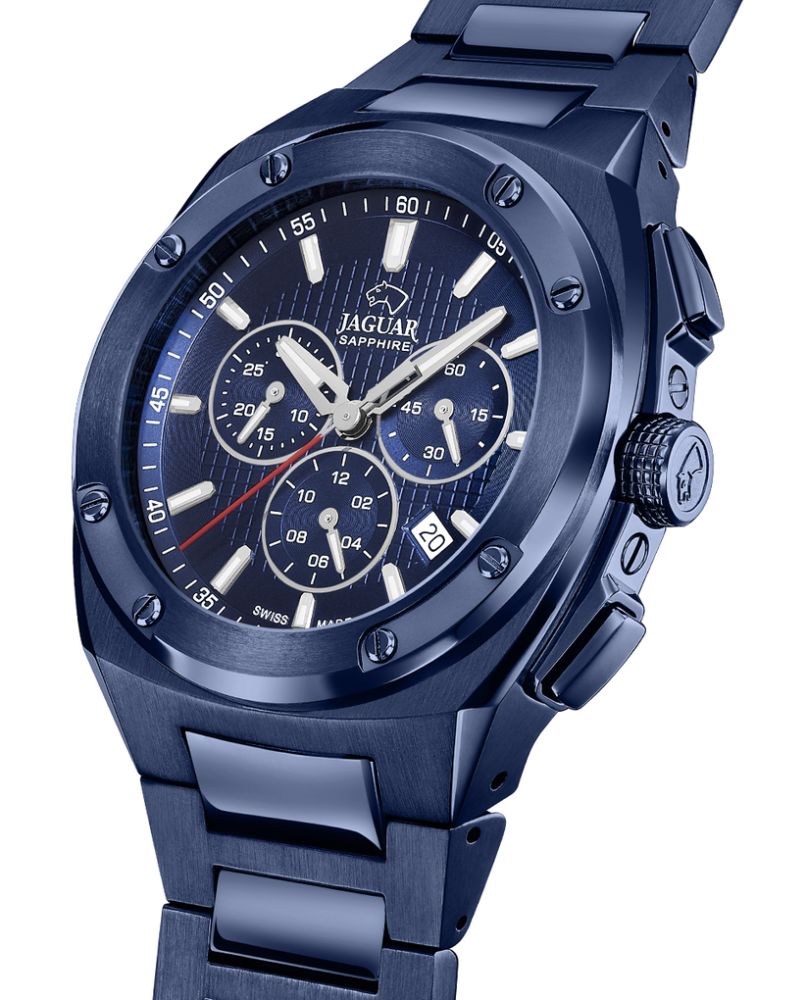 Jaguar Orologio Cronografo Swiss Made Quadrante Blu
