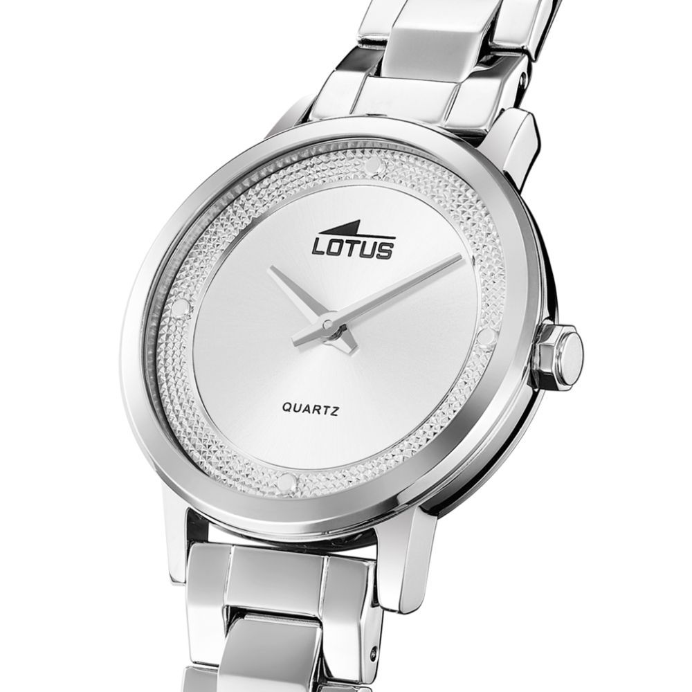 Lotus Orologio Solo Tempo Acciaio Quadrante Silver