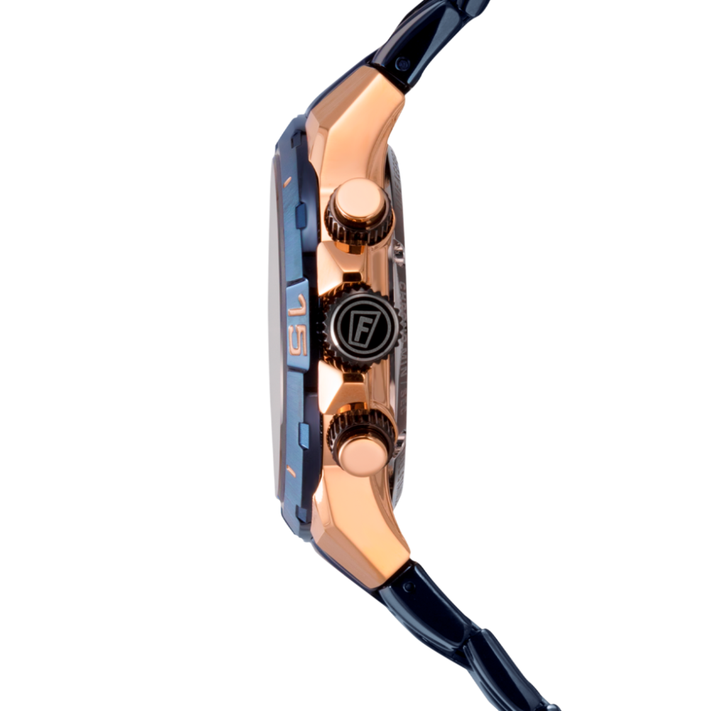Festina Orologio Cronografo Acciaio Blu-Rosè Quadrante Blu