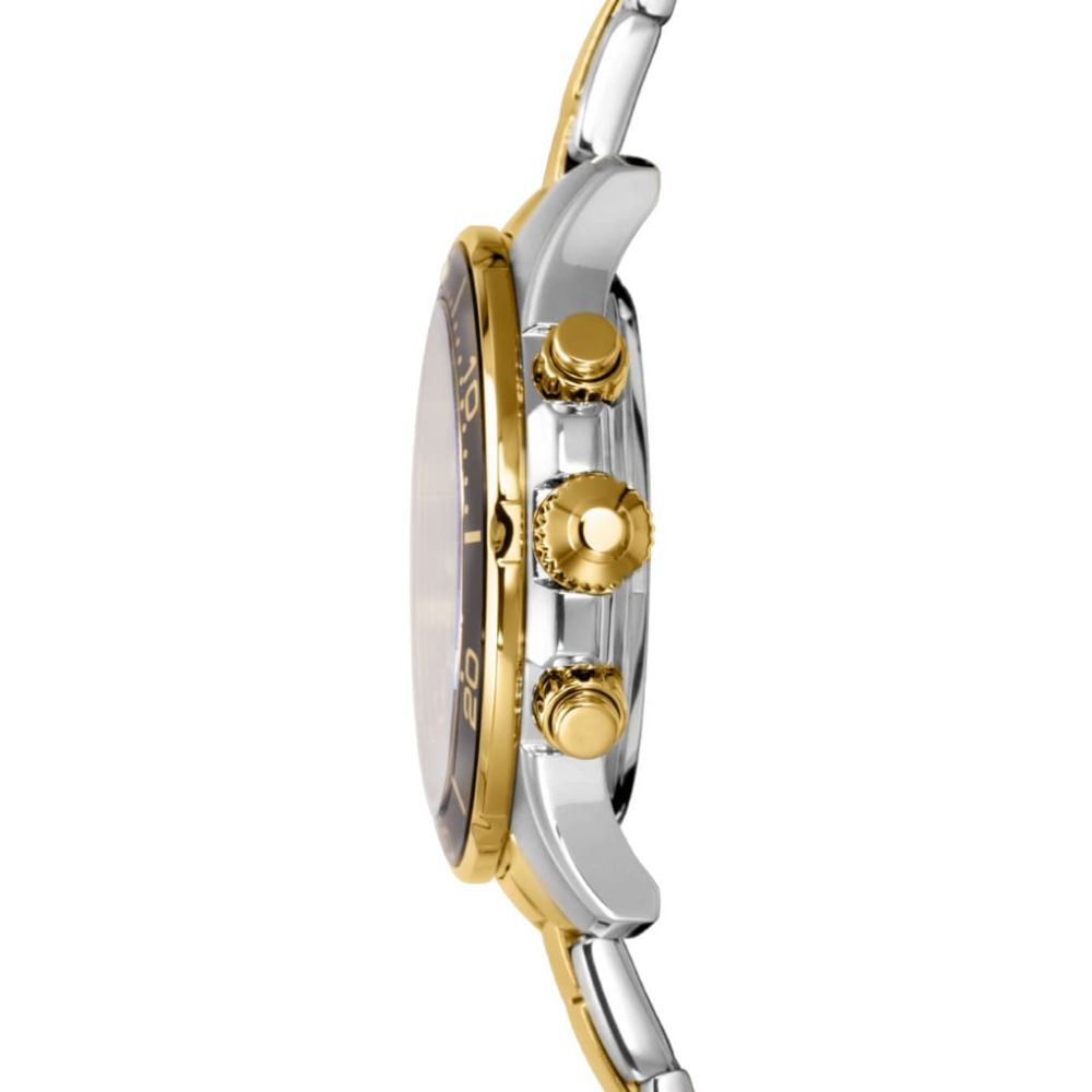 Lotus Cronografo Acciaio Bicolore Quadrante Nero