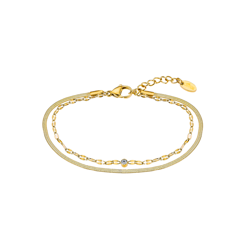 Lotus Box Orologio+Bracciale Acciaio Gold Quadrante Madreperla