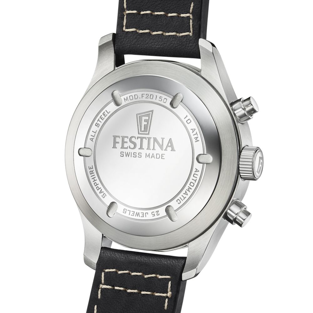 Festina Cronografo Automatico Swiss Made Quadrante Nero