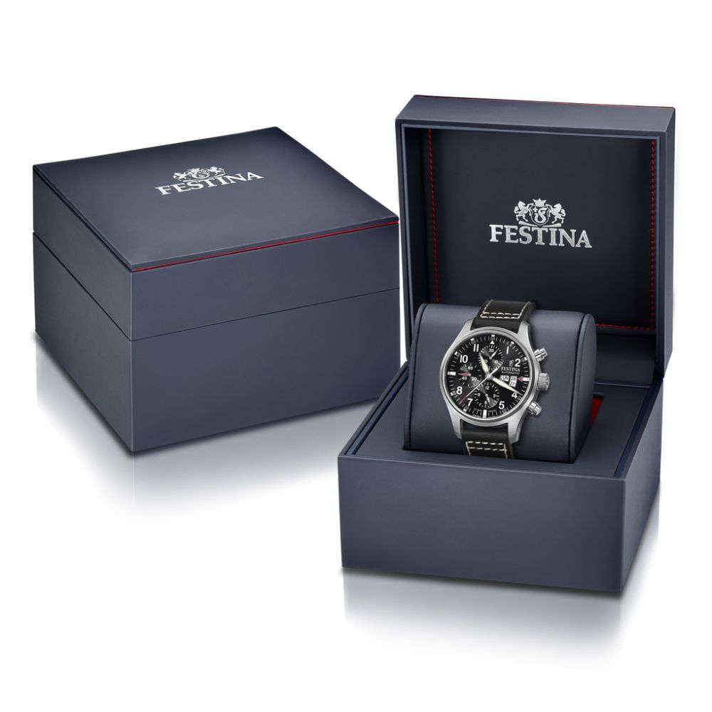 Festina Cronografo Automatico Swiss Made Quadrante Nero