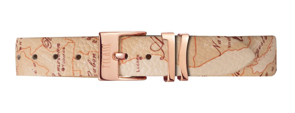 1° Classe Orologio Solo Tempo Acciaio Rosè e Pelle Madeira