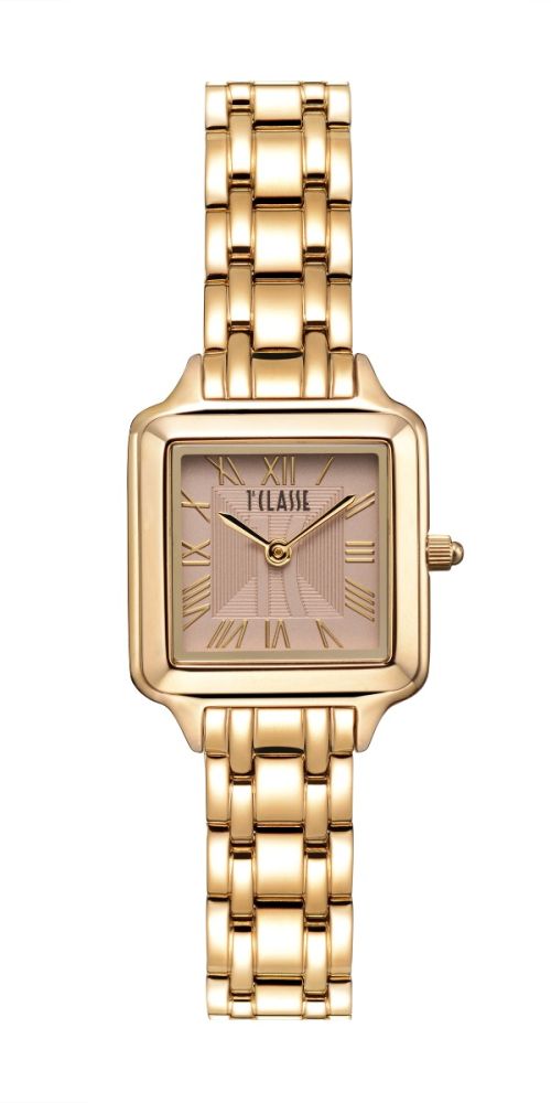1° Classe Orologio Solo Tempo Acciaio Gold Time Square