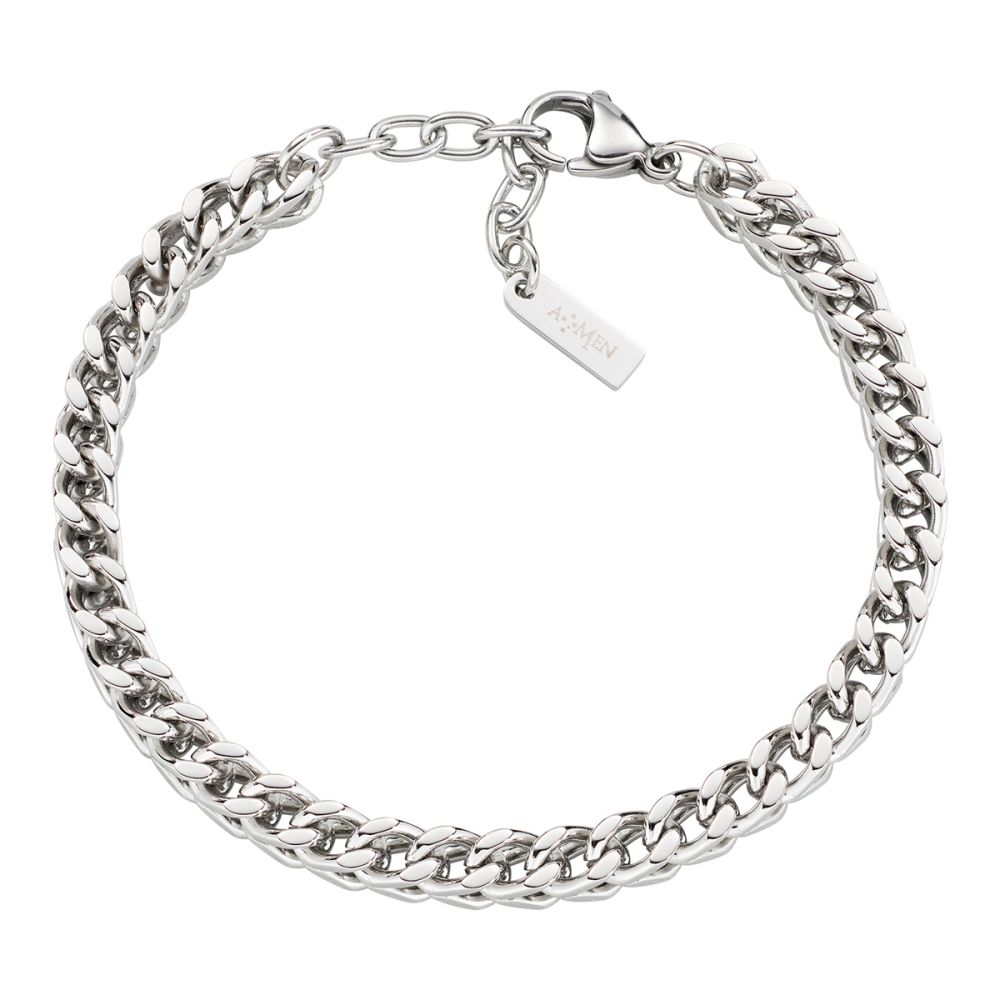 Amen Bracciale Acciaio Catena Grumetta
